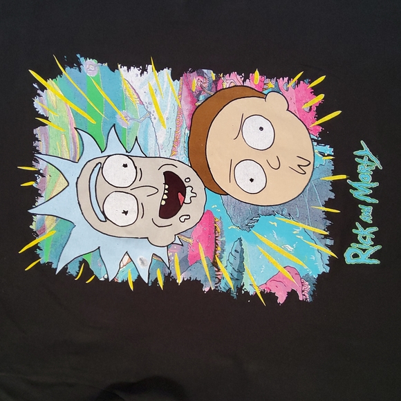 Rick and Morty Men's Graphic T-Shirt Tee Shirt Black XL - Picture 2 of 5